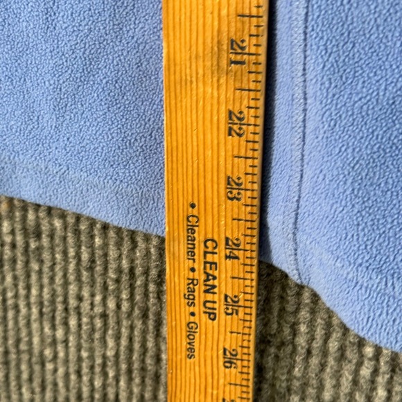 Lands' End Womens‎ M/P 10-12 Blue Fleece Pullover 1/4 Zip Soft Cozy Fall Winter - Picture 7 of 10